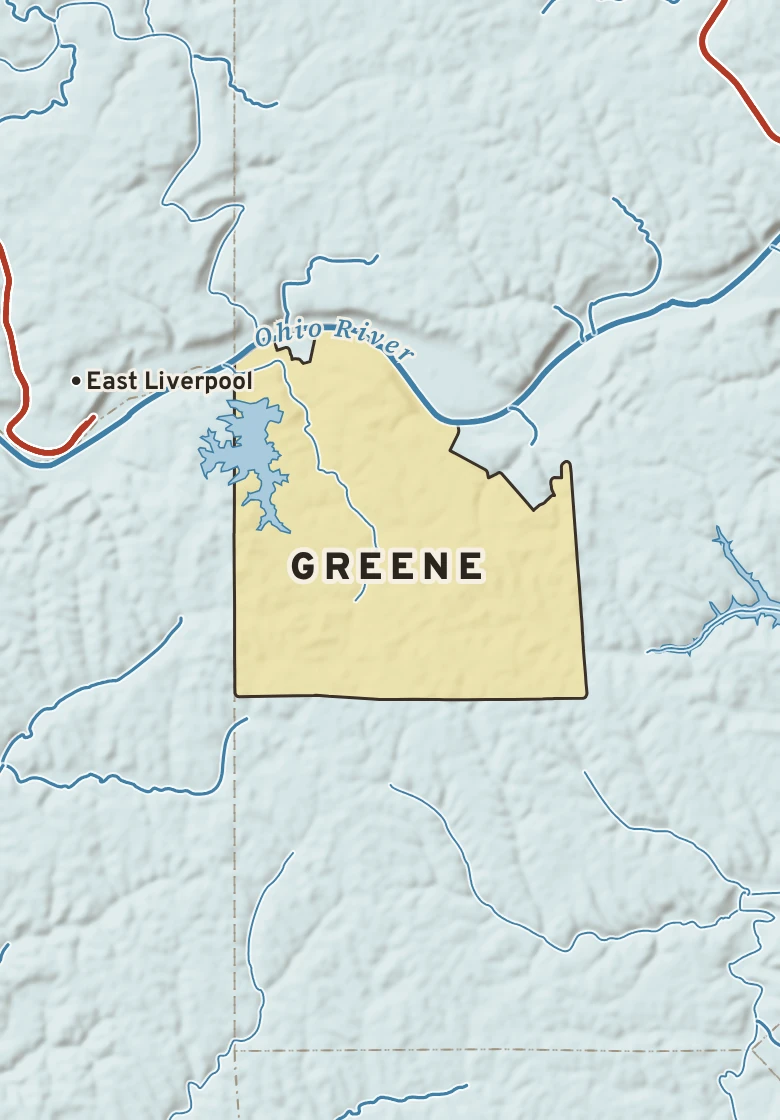 Atlas plate of Greene, Pennsylvania.