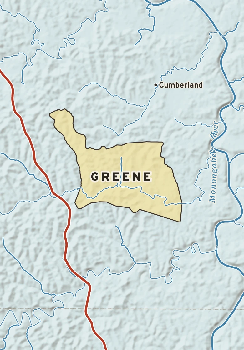 Atlas plate of Greene, Pennsylvania.