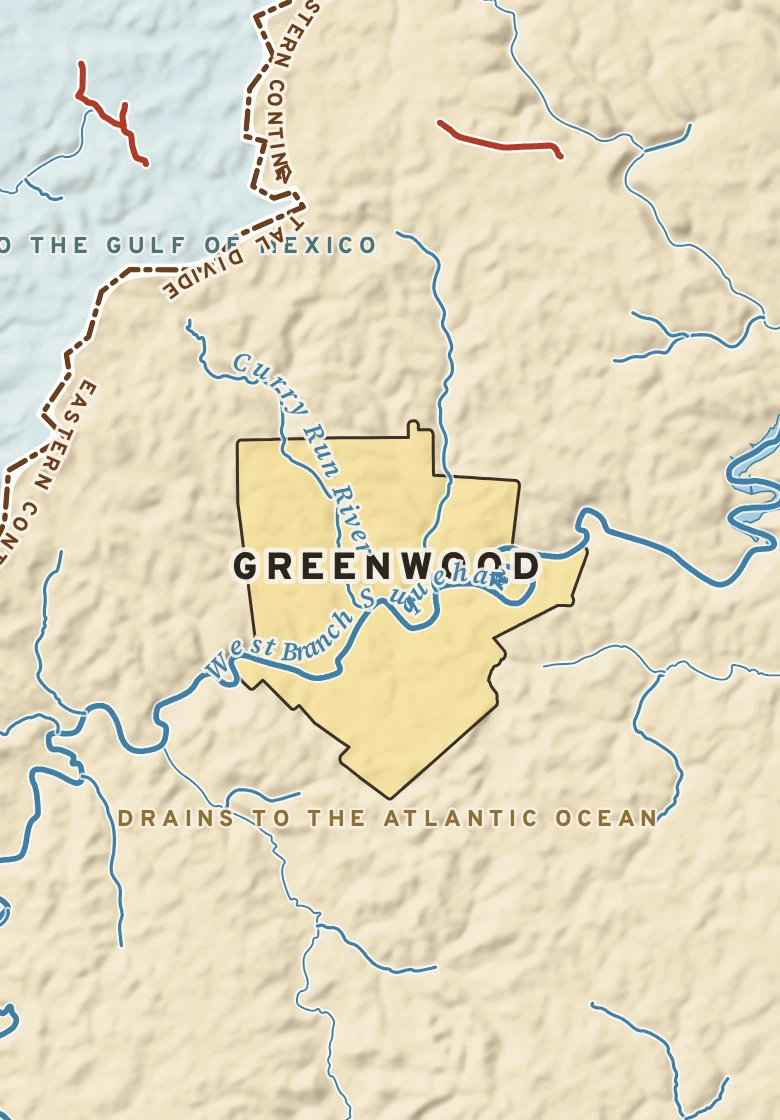 Atlas plate of Greenwood, Pennsylvania.