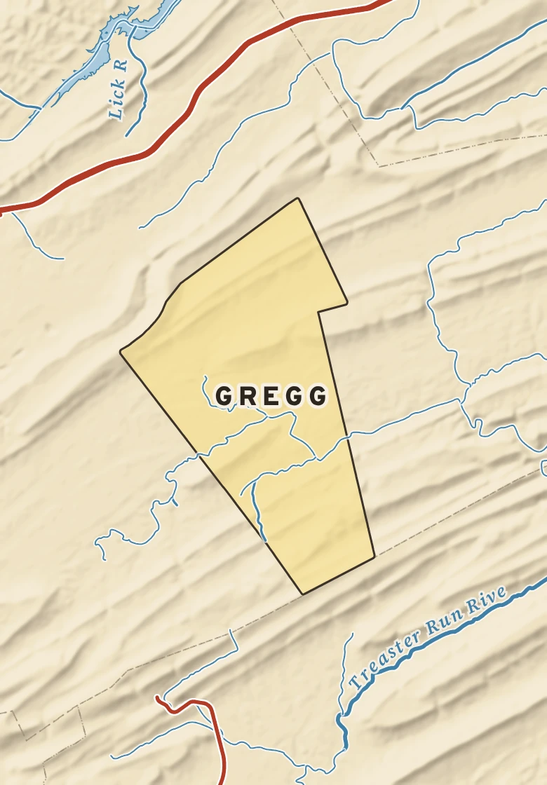 Atlas plate of Gregg, Pennsylvania.