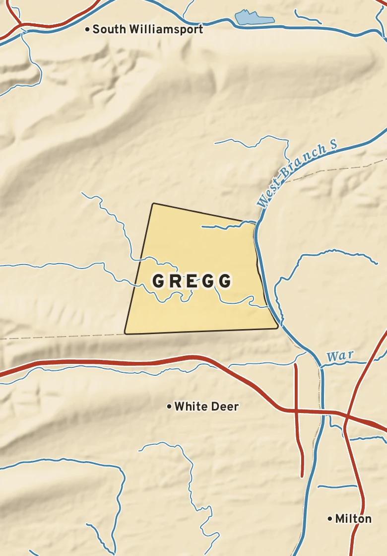 Atlas plate of Gregg, Pennsylvania.