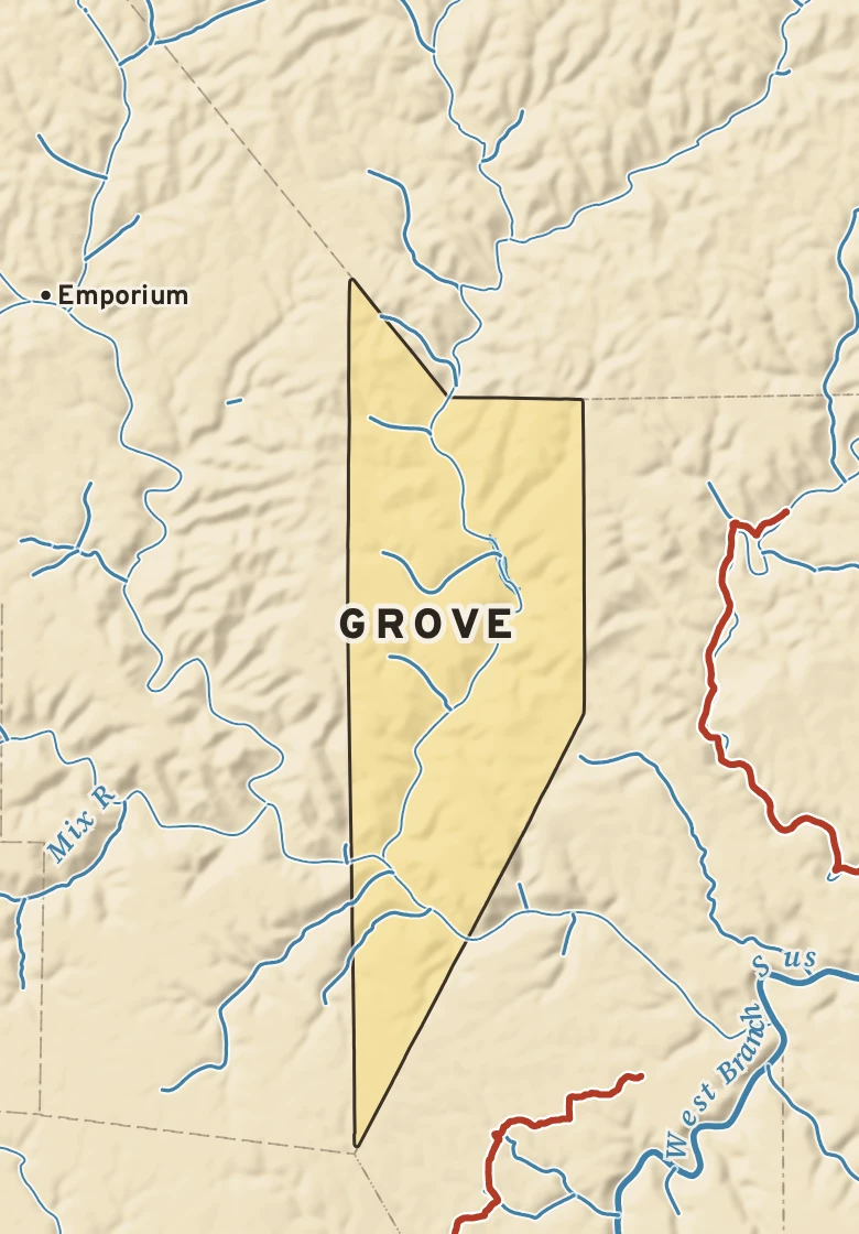 Atlas plate of Grove, Pennsylvania.