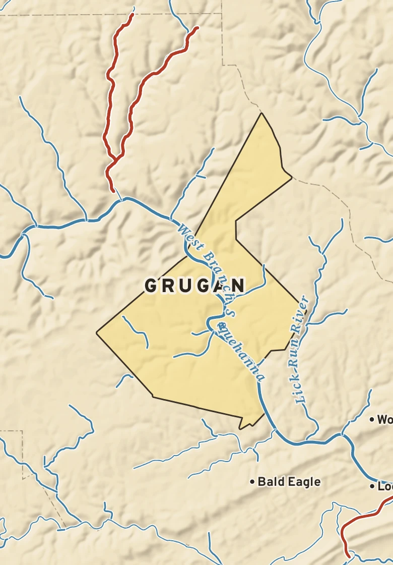 Atlas plate of Grugan, Pennsylvania.