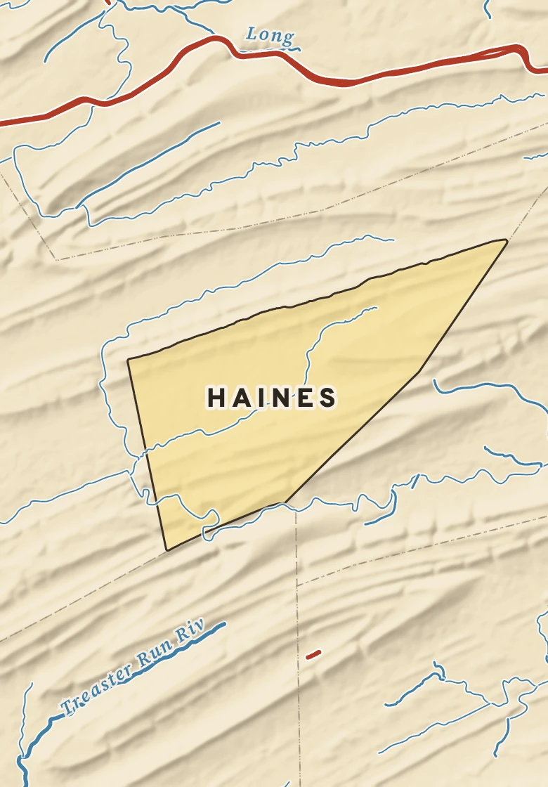 Atlas plate of Haines, Pennsylvania.