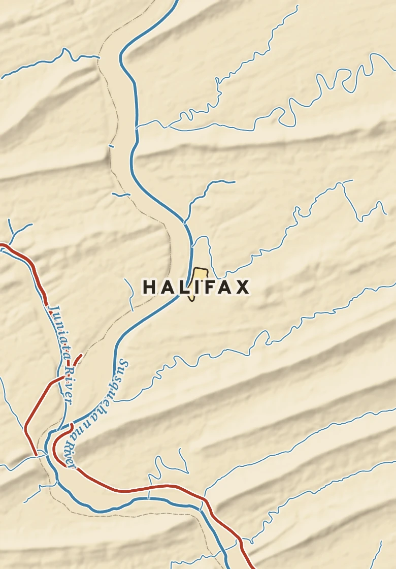 Atlas plate of Halifax, Pennsylvania.