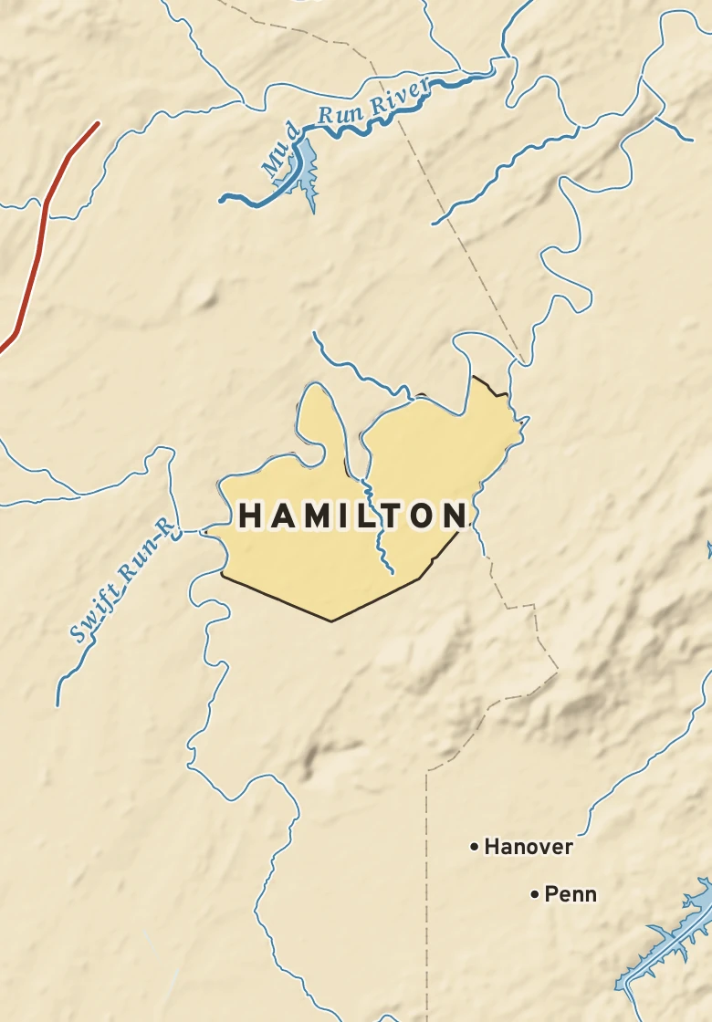 Atlas plate of Hamilton, Pennsylvania.