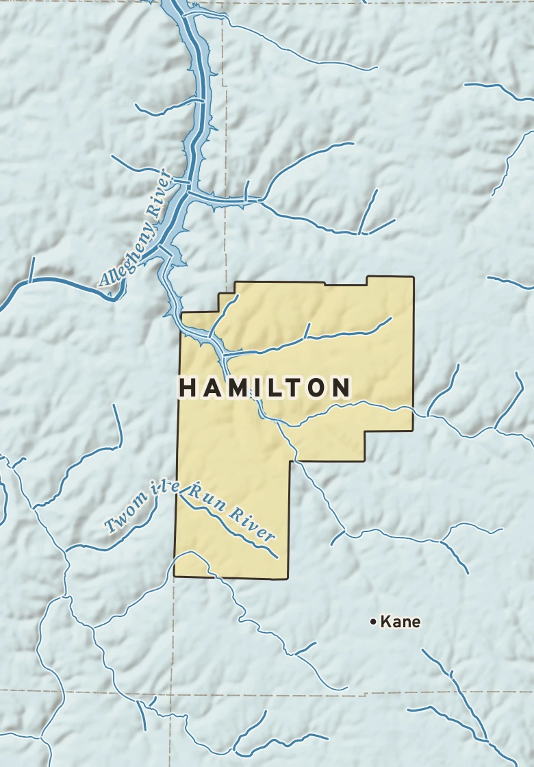 Atlas plate of Hamilton, Pennsylvania.