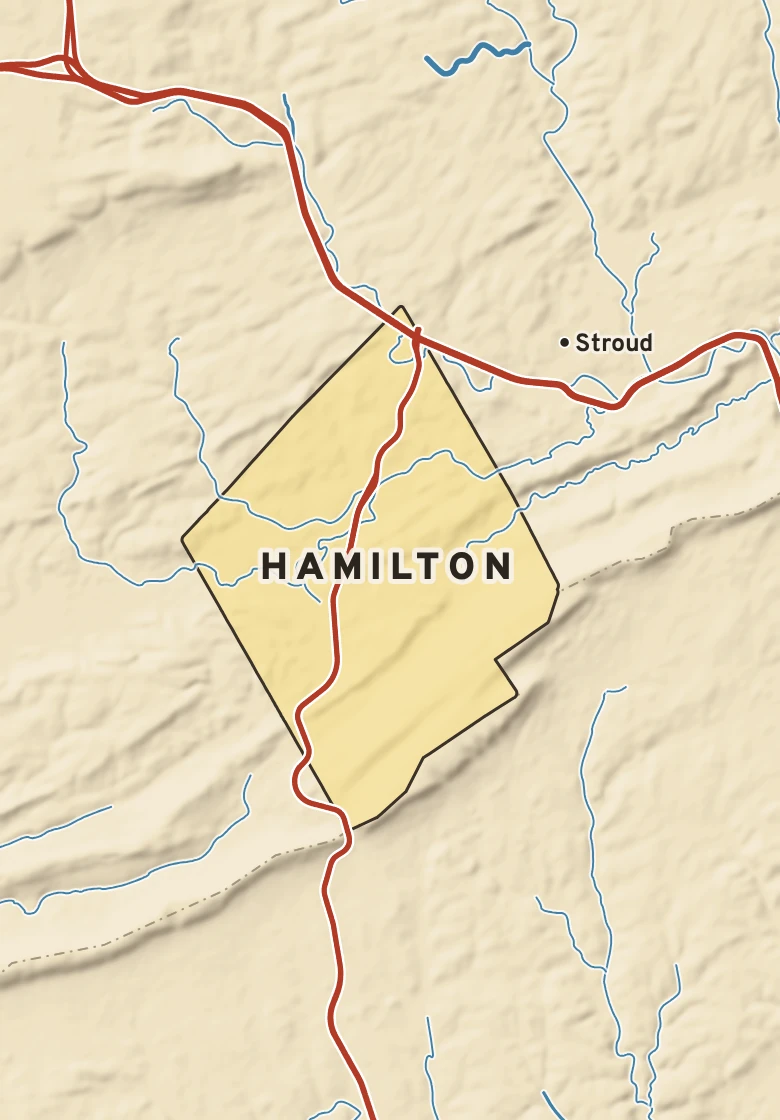 Atlas plate of Hamilton, Pennsylvania.