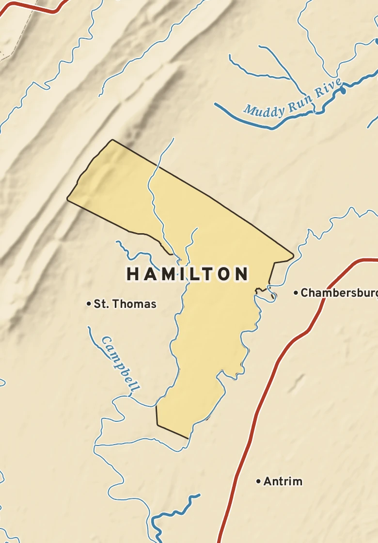 Atlas plate of Hamilton, Pennsylvania.