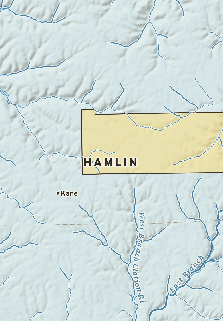 Atlas plate of Hamlin, Pennsylvania.