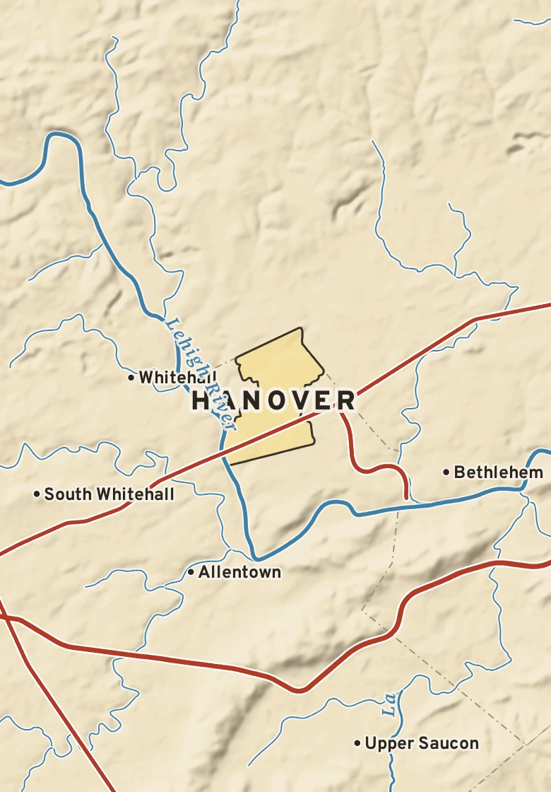 Atlas plate of Hanover, Pennsylvania.