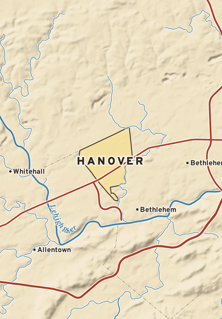 Atlas plate of Hanover, Pennsylvania.