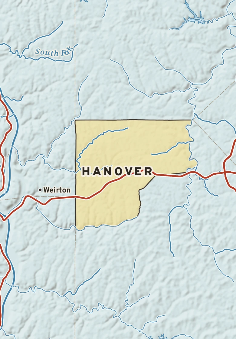 Atlas plate of Hanover, Pennsylvania.