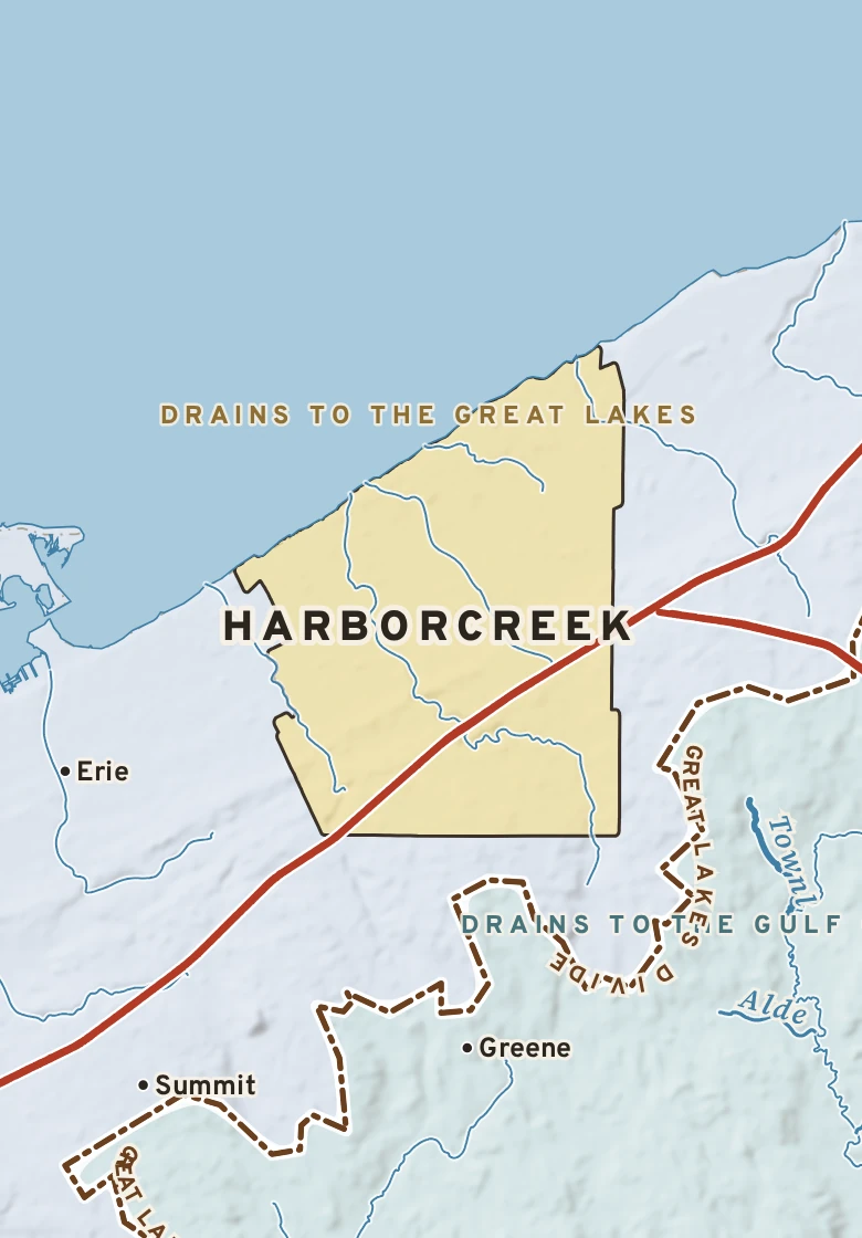 Atlas plate of Harborcreek, Pennsylvania.