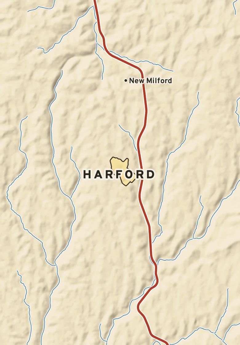 Atlas plate of Harford, Pennsylvania.
