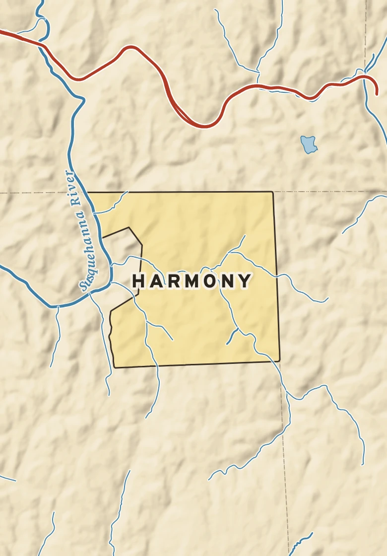 Atlas plate of Harmony, Pennsylvania.