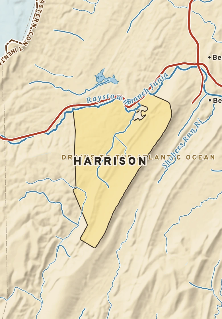 Atlas plate of Harrison, Pennsylvania.