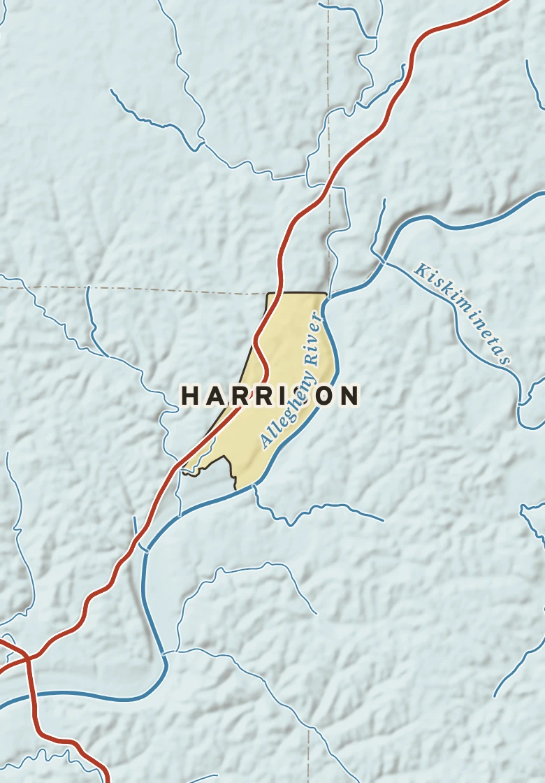 Atlas plate of Harrison, Pennsylvania.