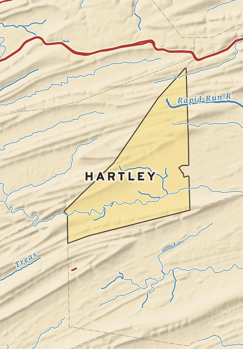Atlas plate of Hartley, Pennsylvania.