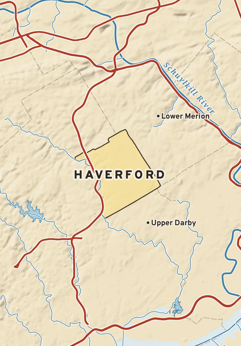 Atlas plate of Haverford, Pennsylvania.