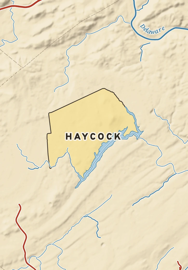 Atlas plate of Haycock, Pennsylvania.