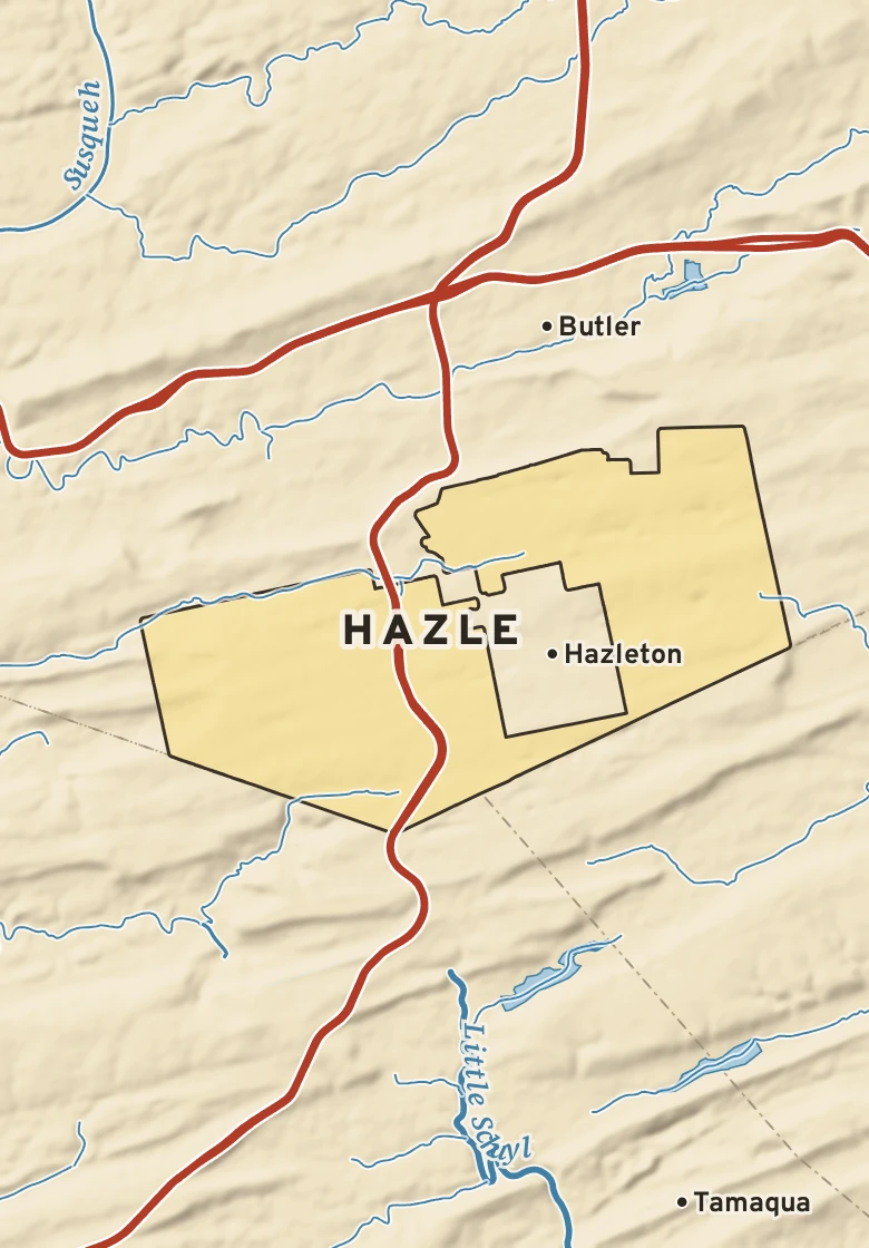 Atlas plate of Hazle, Pennsylvania.