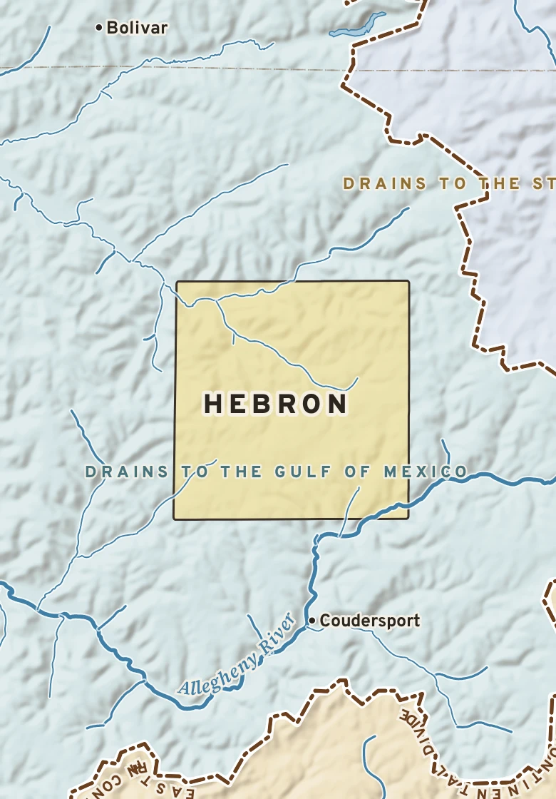 Atlas plate of Hebron, Pennsylvania.