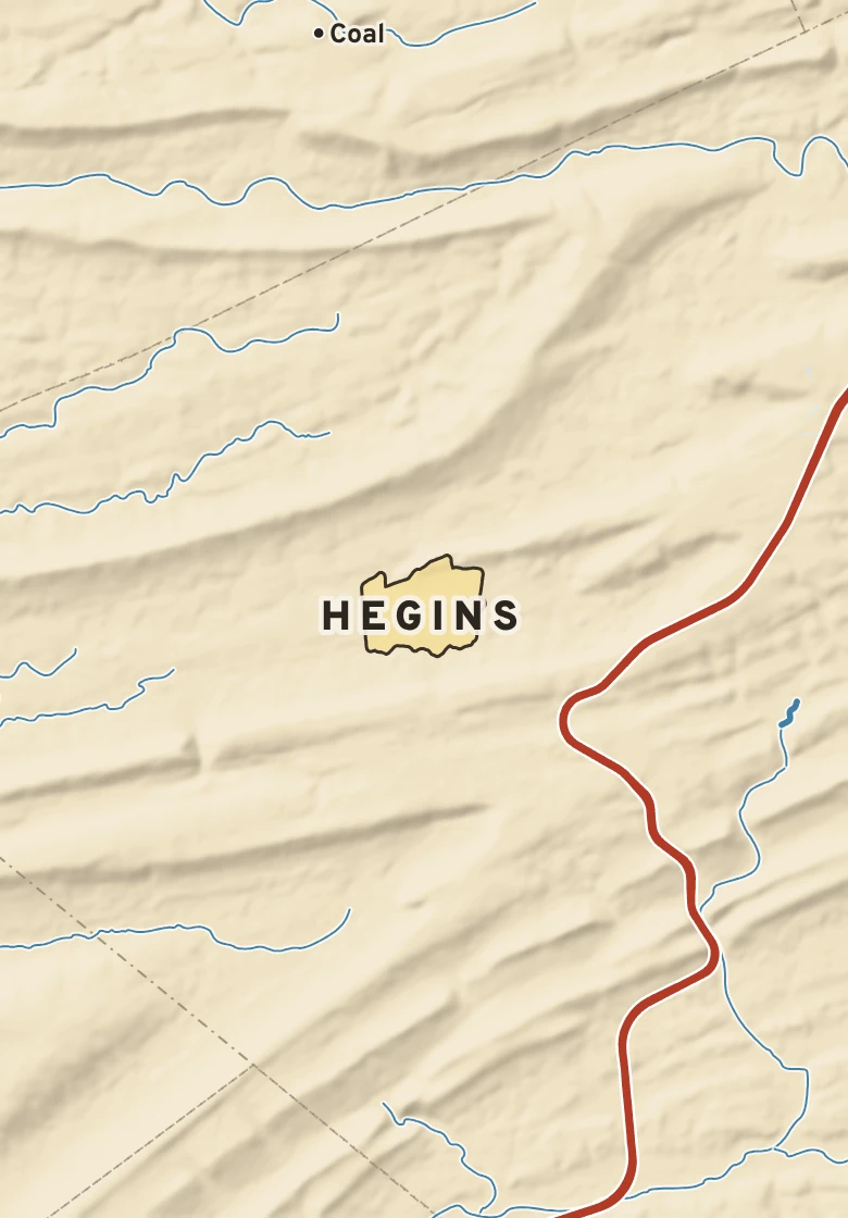 Atlas plate of Hegins, Pennsylvania.