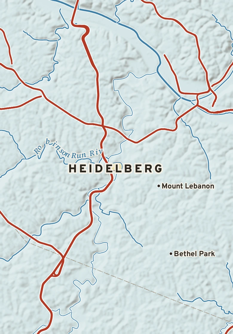 Atlas plate of Heidelberg, Pennsylvania.