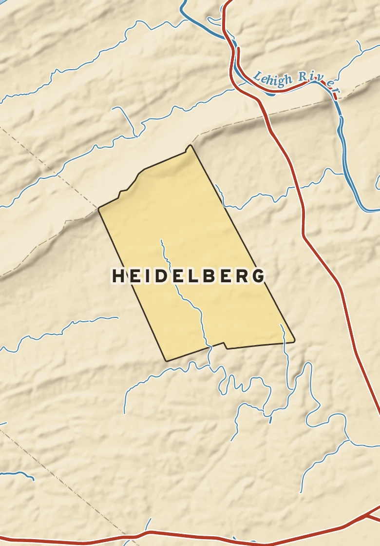Atlas plate of Heidelberg, Pennsylvania.