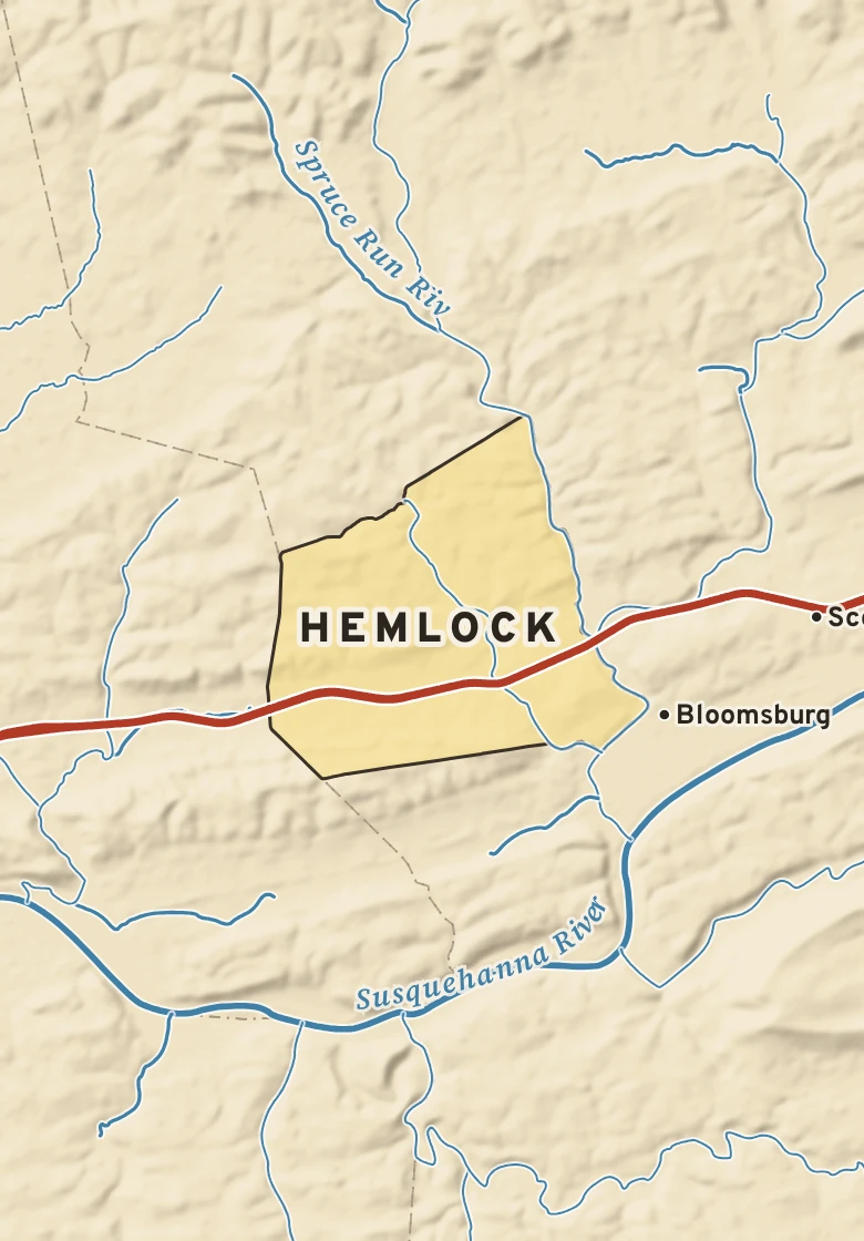 Atlas plate of Hemlock, Pennsylvania.