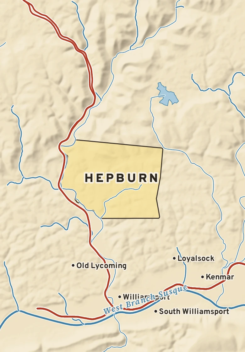Atlas plate of Hepburn, Pennsylvania.