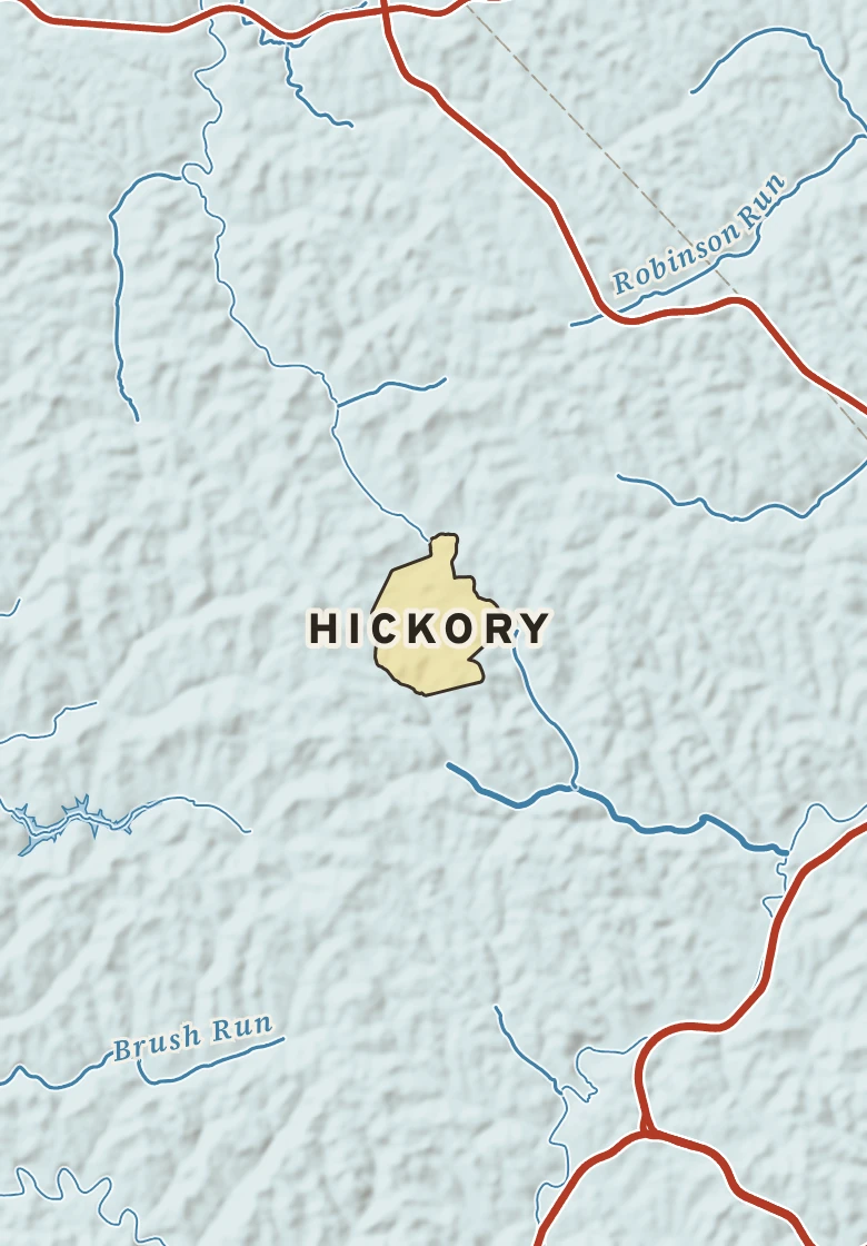Atlas plate of Hickory, Pennsylvania.