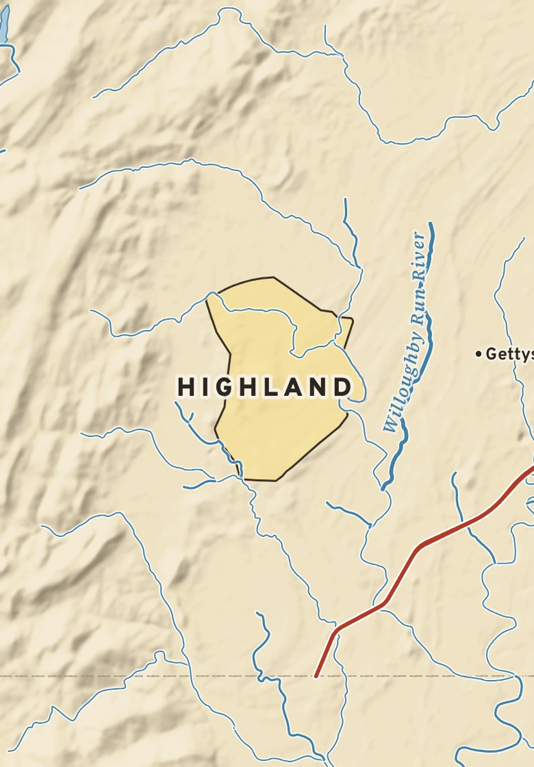Atlas plate of Highland, Pennsylvania.