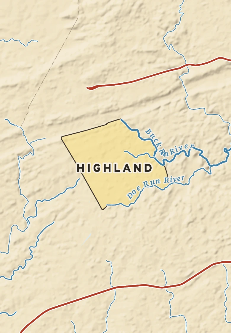 Atlas plate of Highland, Pennsylvania.