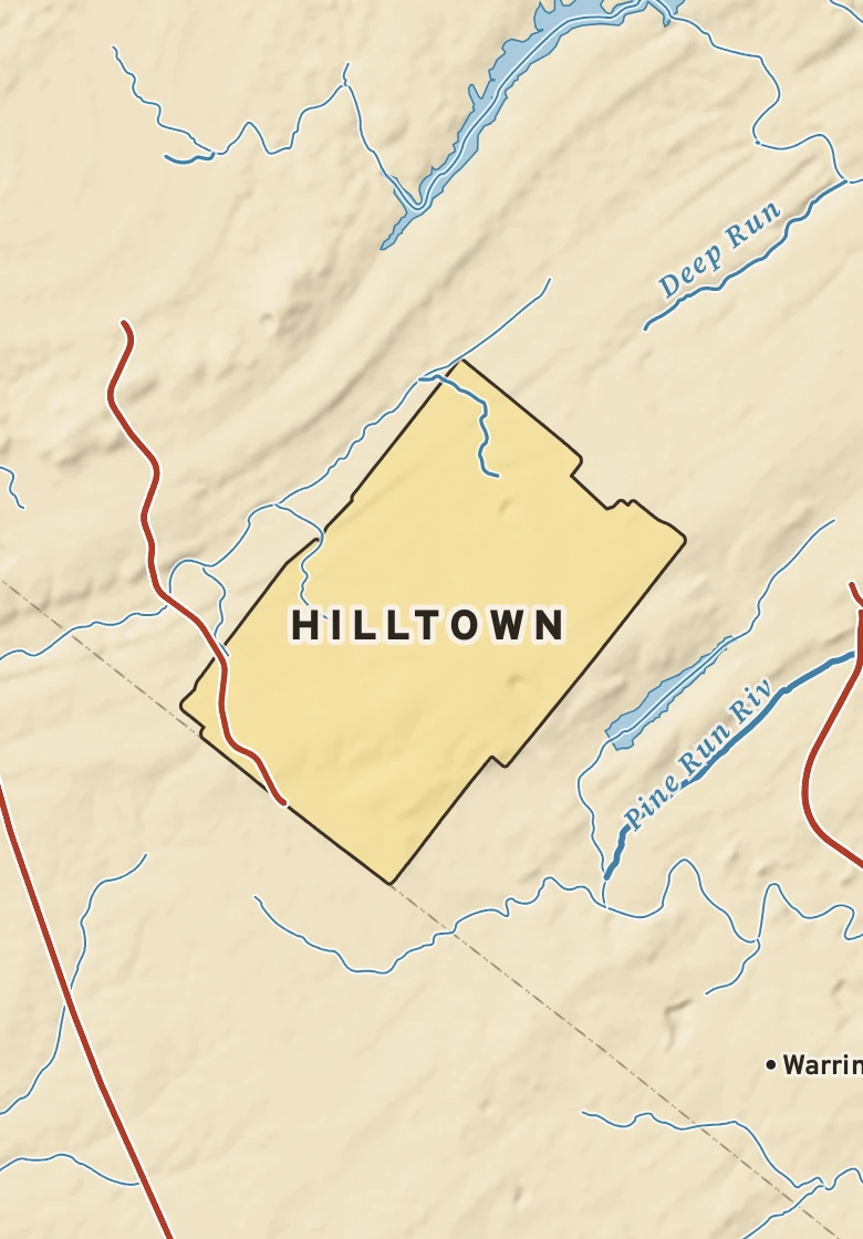 Atlas plate of Hilltown, Pennsylvania.