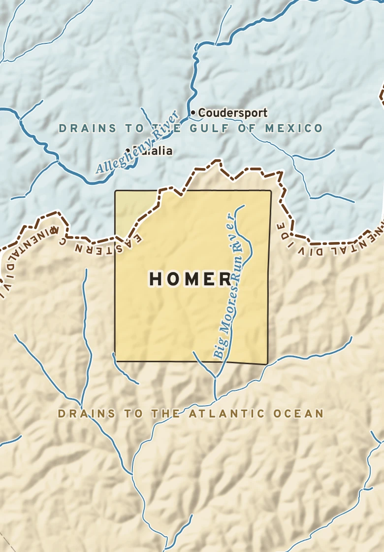 Atlas plate of Homer, Pennsylvania.