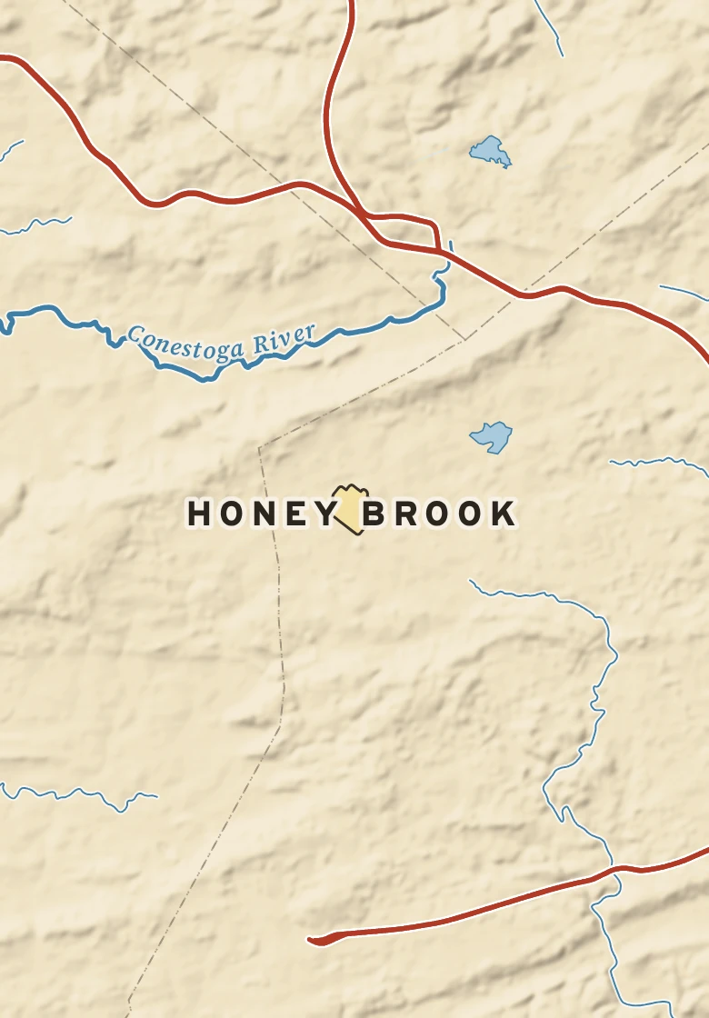 Atlas plate of Honey Brook, Pennsylvania.