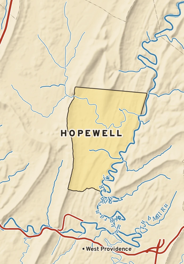 Atlas plate of Hopewell, Pennsylvania.