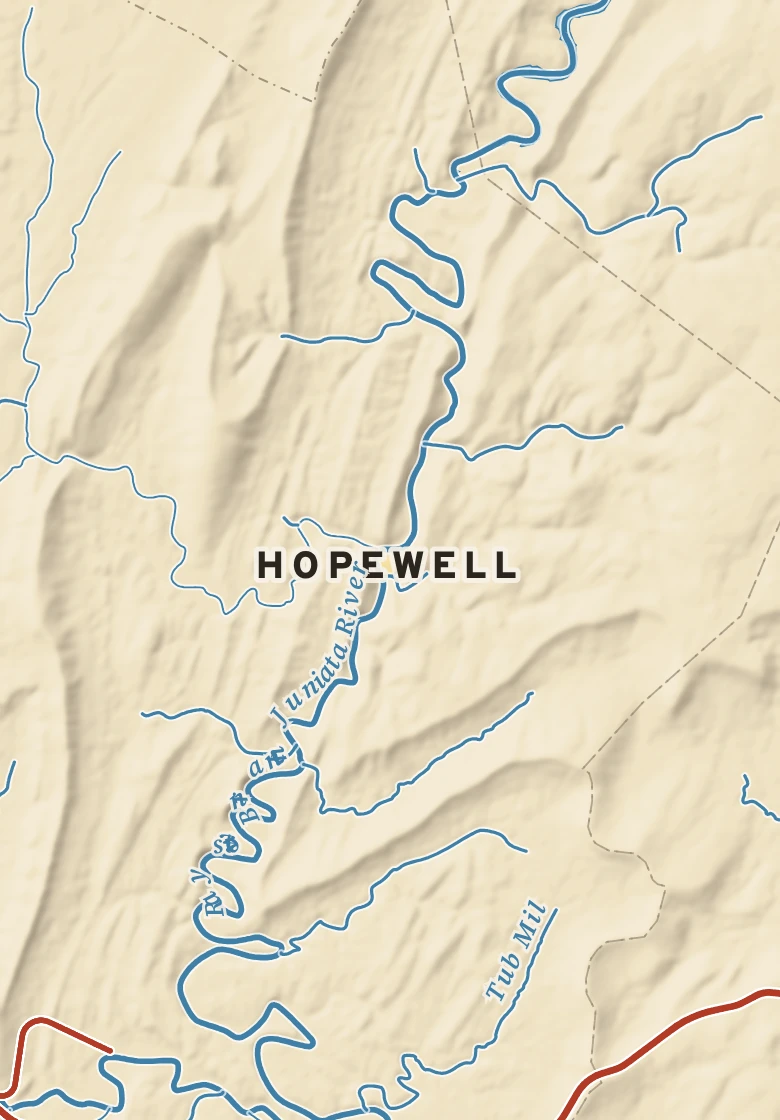 Atlas plate of Hopewell, Pennsylvania.