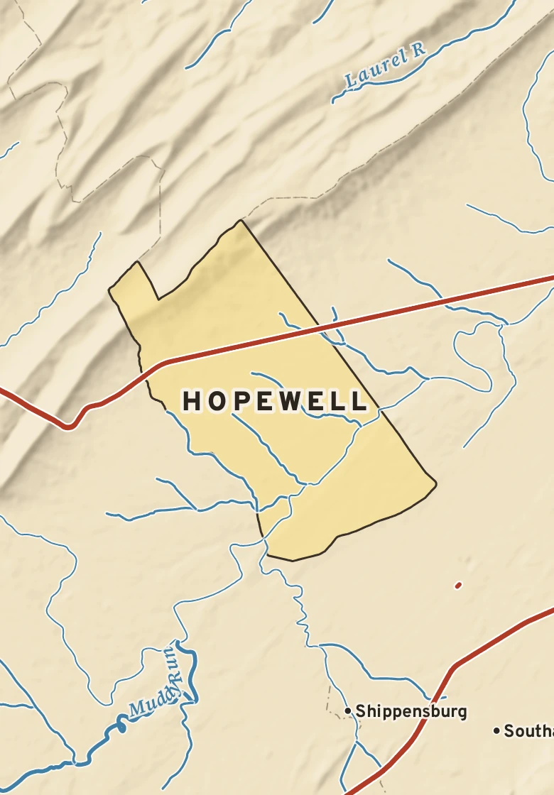 Atlas plate of Hopewell, Pennsylvania.