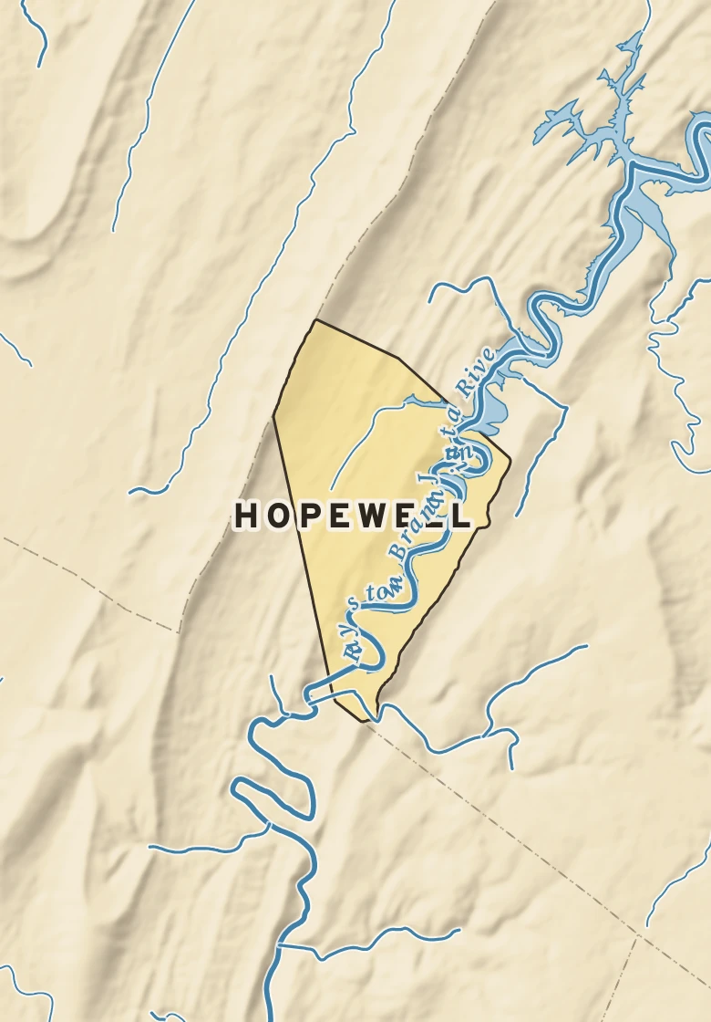 Atlas plate of Hopewell, Pennsylvania.