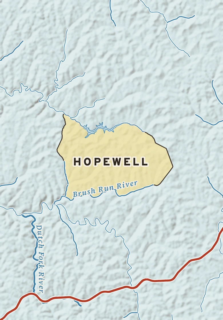 Atlas plate of Hopewell, Pennsylvania.