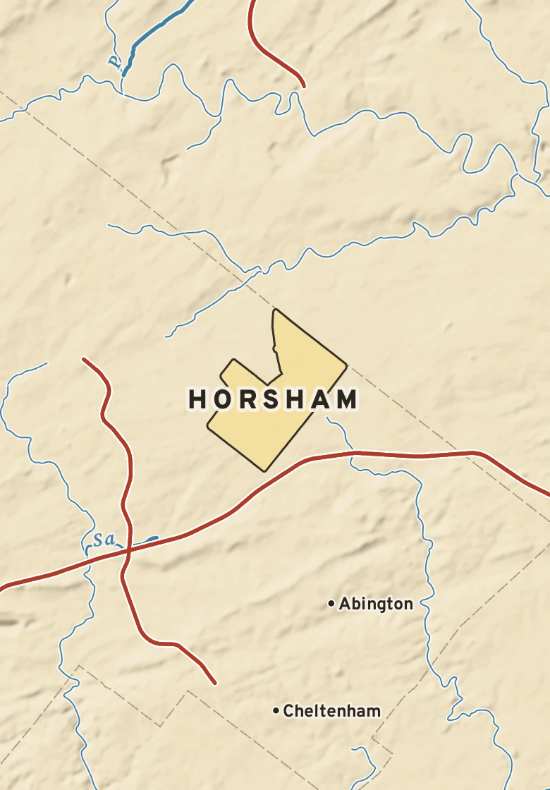 Atlas plate of Horsham, Pennsylvania.