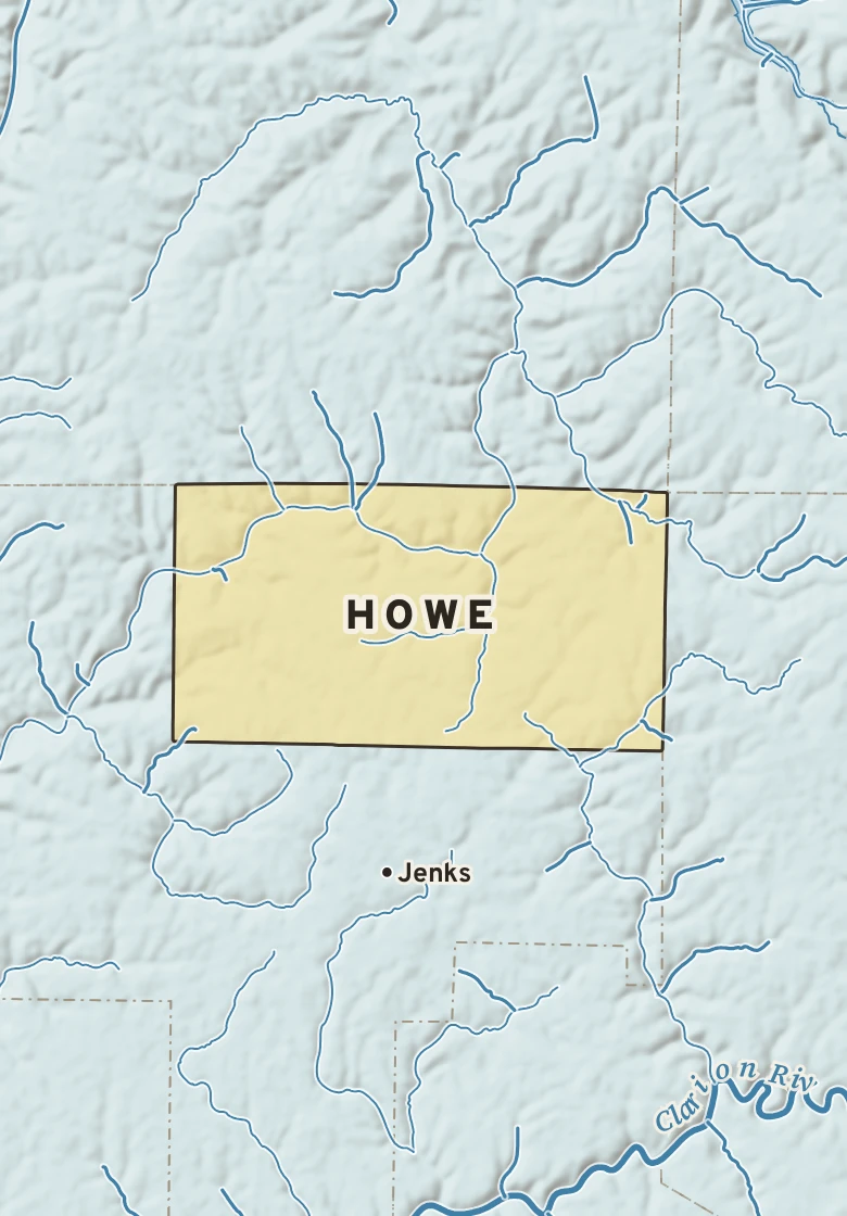Atlas plate of Howe, Pennsylvania.