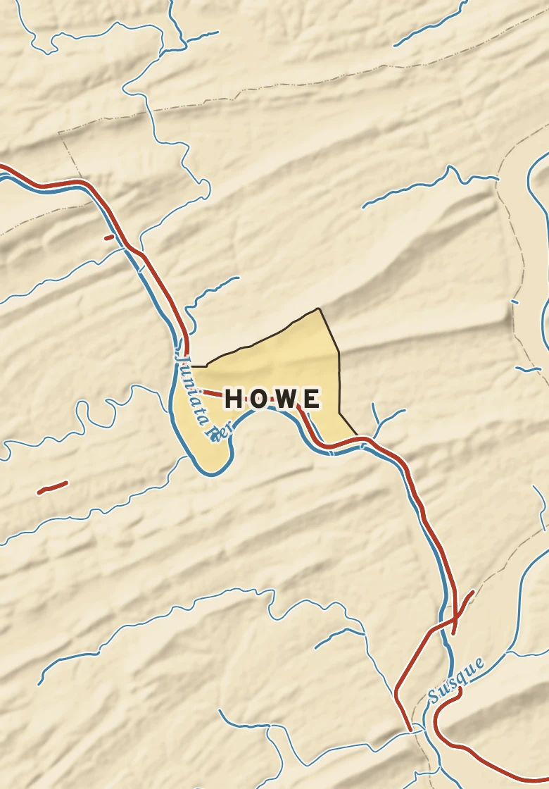 Atlas plate of Howe, Pennsylvania.