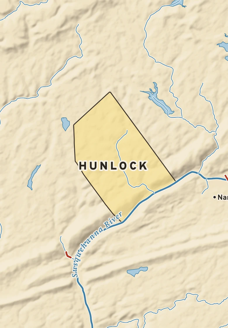 Atlas plate of Hunlock, Pennsylvania.