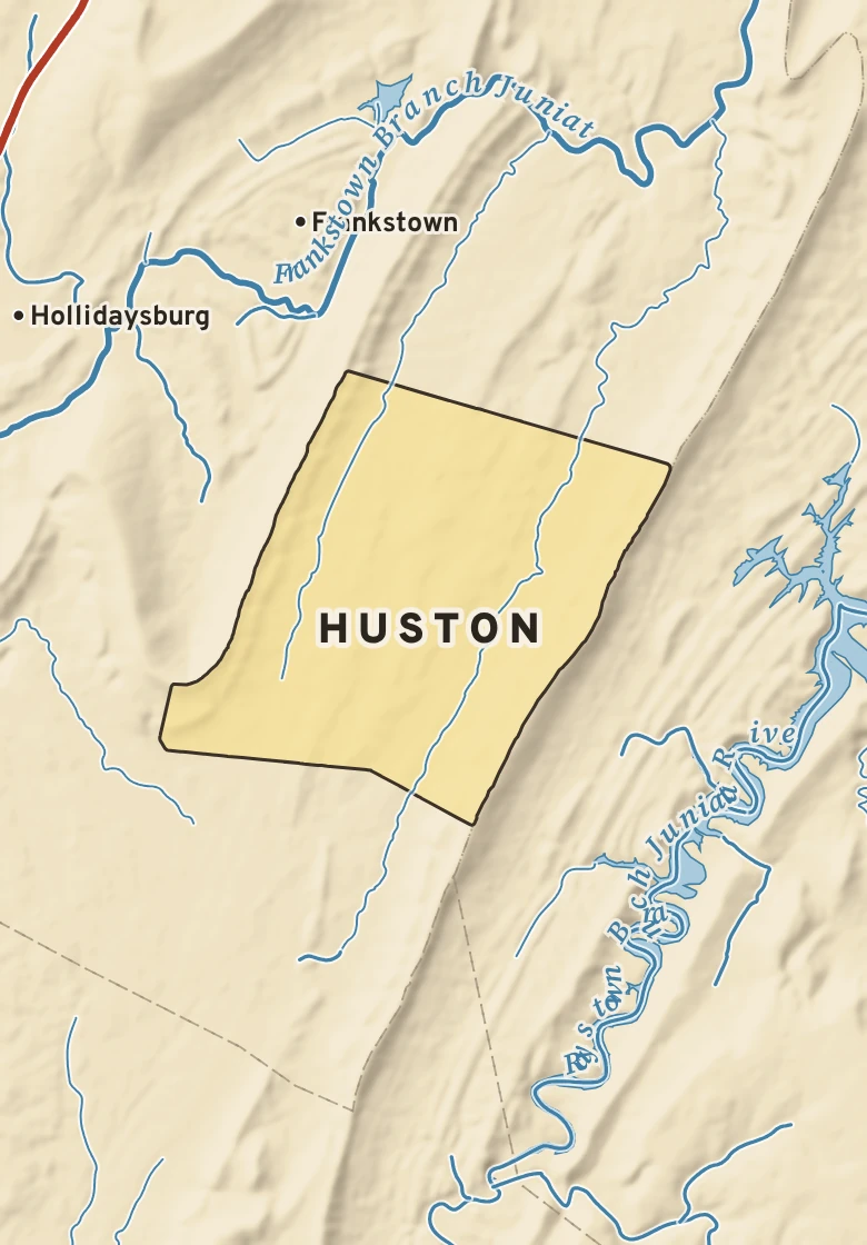 Atlas plate of Huston, Pennsylvania.
