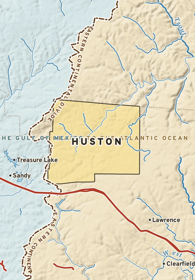 Atlas plate of Huston, Pennsylvania.