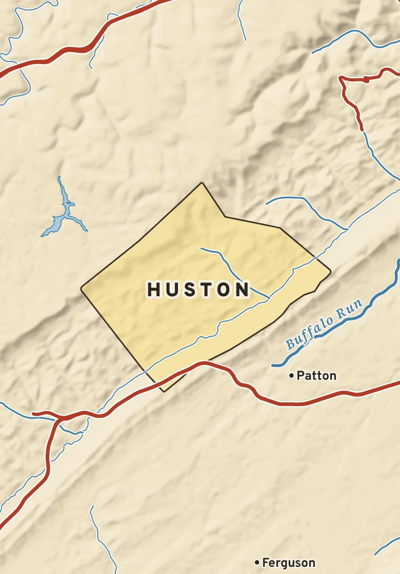 Atlas plate of Huston, Pennsylvania.